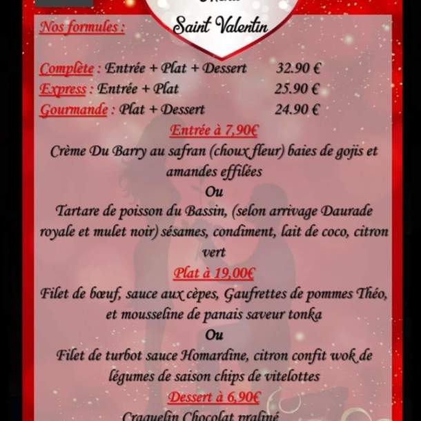 Menu Saint-Valentin - La Cuisine de Manu